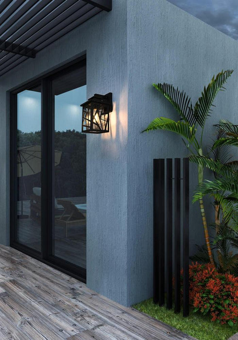 Elegant Lighting Clifford 7 inch Outdoor Pendant in Black Model: OD353W13BK