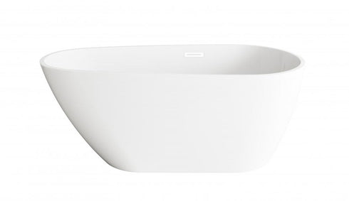 Elegant Lighting Clinton 59 inch Bathtub in Glossy White with Brushed Gold Trim Model: BT30259GW-BGD