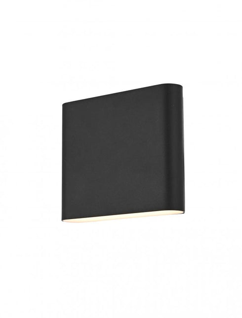 Elegant Lighting Clyde 9 inch Outdoor Wall Sconce in Black Model: OD507W9BK