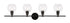 Elegant Lighting Collier 4 light in Black and Clear glass Wall sconce Model: LD2322BK