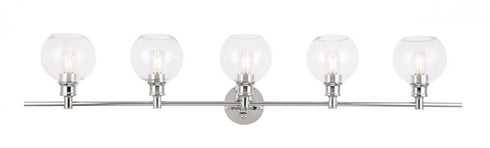Elegant Lighting Collier 5 light in Black and Clear glass Wall sconce Model: LD2326BK