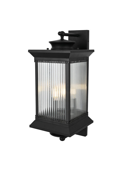 Elegant Lighting Collins 3 Light Wall sconce W9.5 Inch E11.5 Inch H23.5 Inch L3 in Black (1Box) Model: OD316W24BK