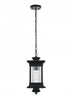 Elegant Lighting Collins 7 inch Outdoor Pendant in Black Model: OD316H18BK