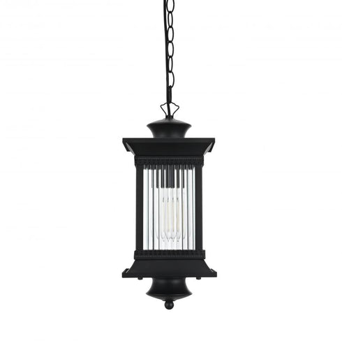 Elegant Lighting Collins 7 inch Outdoor Pendant in Black Model: OD316H18BK