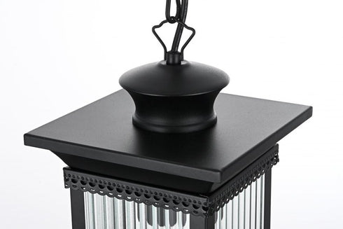 Elegant Lighting Collins 7 inch Outdoor Pendant in Black Model: OD316H18BK