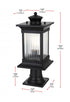 Elegant Lighting Collins 7 inch Outdoor Pendant in Black Model: OD316P19BK