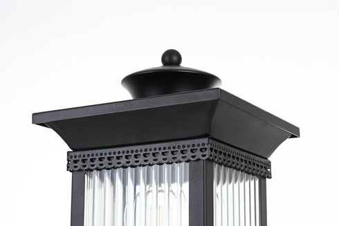Elegant Lighting Collins 7 inch Outdoor Pendant in Black Model: OD316P19BK