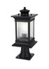 Elegant Lighting Collins 7 inch Outdoor Pendant in Black Model: OD316P19BK
