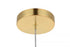 Elegant Lighting Constellation 1 light in Gold LED Pendant Model: 5200D4G