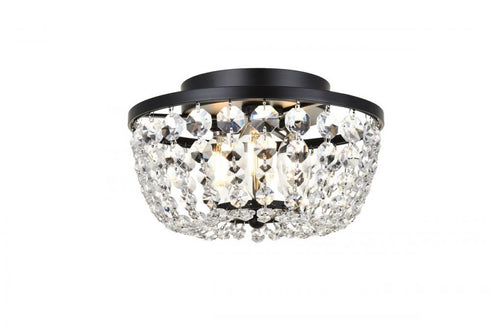 Elegant Lighting Cora 3 Light Flush Mount Model: 1109F10BK