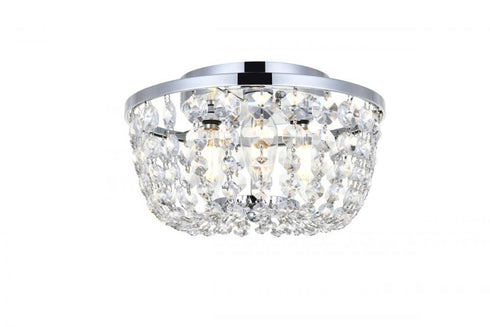 Elegant Lighting Cora 3 Light Flush Mount Model: 1109F10BK