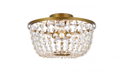 Elegant Lighting Cora 3 Light Flush Mount Model: 1109F13BR