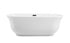 Elegant Lighting Coralie 67 inch Soaking Bathtub in Glossy White with Brushed Gold Trim Model: BT10267GW-BGD
