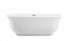Elegant Lighting Coralie 67 inch Soaking Bathtub in Glossy White with Brushed Gold Trim Model: BT10267GW-BGD