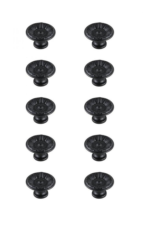 Elegant Lighting Corio 1.1 Inch Diameter in Antique Bronze Mushroom Knob Multipack (Set of 10) Model: KB2010-AB-10PK