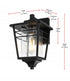 Elegant Lighting Croskey 7 inch Outdoor Pendant in Black Model: OD347W13BK