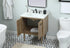 Elegant Lighting Cyrus 30 Inch Single Bathroom Vanity in Natural Oak with Backsplash Model: VF48030NT-BS