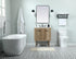 Elegant Lighting Cyrus 30 Inch Single Bathroom Vanity in Natural Oak with Backsplash Model: VF48030NT-BS