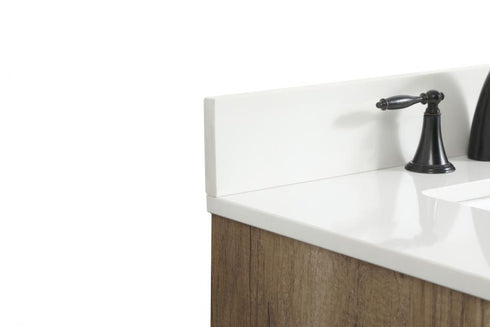 Elegant Lighting Cyrus 30 Inch Single Bathroom Vanity in Natural Oak with Backsplash Model: VF48030NT-BS