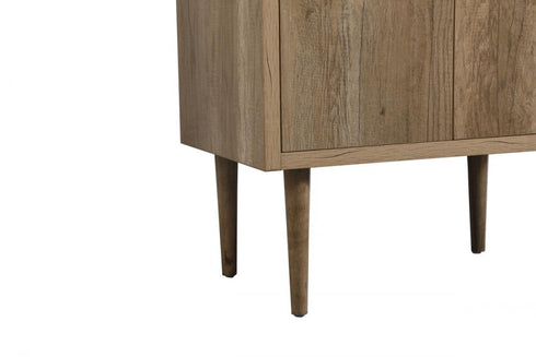 Elegant Lighting Cyrus 30 Inch Single Bathroom Vanity in Natural Oak with Backsplash Model: VF48030NT-BS