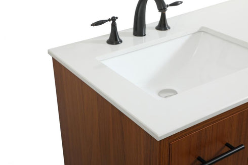 Elegant Lighting Cyrus 60 Inch Single Bathroom Vanity in Teak Model: VF48060DMTK