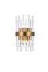 Elegant Lighting Dallas 2 light in Gold and Clear Wall Sconce Clear Royal Cut Crystal Model: 3000W8G