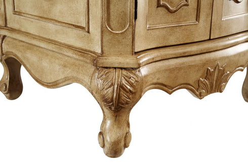 Elegant Lighting Danville 24 Inch Single Bathroom Vanity in Antique Beige with Ivory White Engineered Marble Model: VF-1001-VW