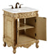 Elegant Lighting Danville 27 Inch Single Bathroom Vanity in Antique Beige with Ivory White Engineered Marble Model: VF-1002-VW