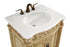 Elegant Lighting Danville 27 Inch Single Bathroom Vanity in Antique Beige with Ivory White Engineered Marble Model: VF-1002-VW
