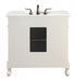 Elegant Lighting Danville 36 Inch Single Bathroom Vanity in Antique White with Ivory White Engineered Marble Model: VF10636AW-VW