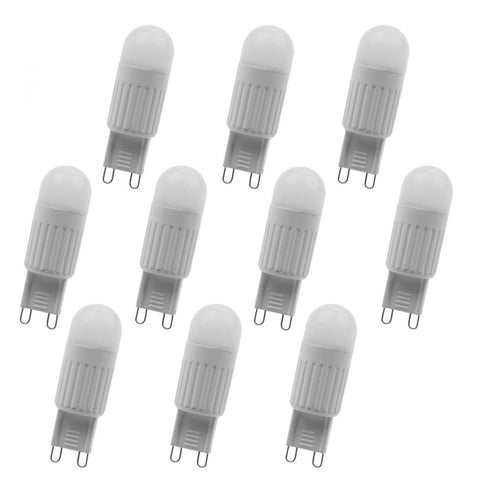 Elegant Lighting Deshay LED G9 light bulb 3000K 360 degree CRI80 ETL 3W 25 Watt EQUIVALENT 15000HRS in Frosted White Finish Model: G9LED101-10PK