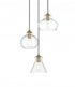Elegant Lighting Destry 18.5 inch Pendant Clear Shade in Satin Gold in Satin Gold and Clear Finish Model: LD2247SG