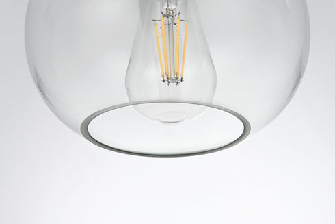Elegant Lighting Destry 8 inch Pendant Clear Shade in Satin Gold in Satin Gold and Clear Finish Model: LD2245SG