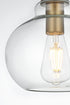 Elegant Lighting Destry 8 inch Pendant Clear Shade in Satin Gold in Satin Gold and Clear Finish Model: LD2245SG
