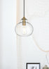 Elegant Lighting Destry 8 inch Pendant Clear Shade in Satin Gold in Satin Gold and Clear Finish Model: LD2245SG
