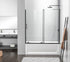 Elegant Lighting Devon Frameless Tub Door 60x60 in Brushed Gold Model: TD444-6060BGD