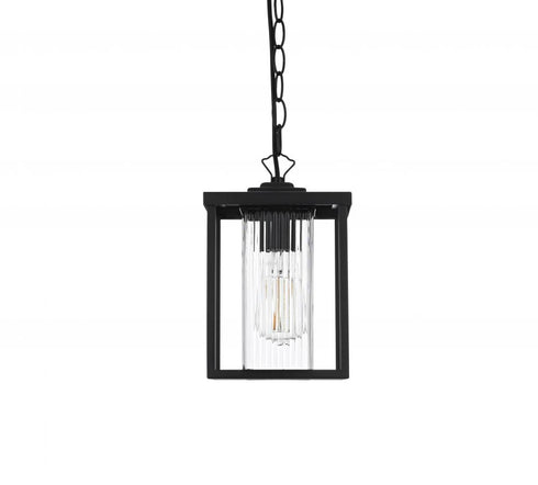 Elegant Lighting Dover 7 inch Outdoor Pendant in Black Model: OD302H11BK