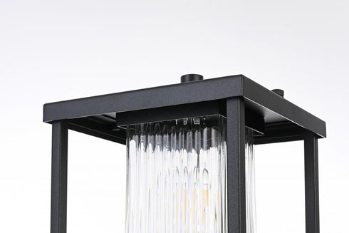 Elegant Lighting Dover 7 inch Outdoor Pendant in Black Model: OD302P15BK