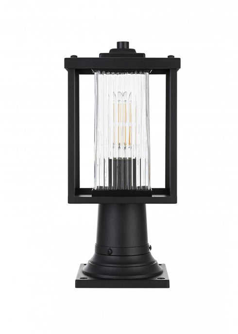 Elegant Lighting Dover 7 inch Outdoor Pendant in Black Model: OD302P15BK