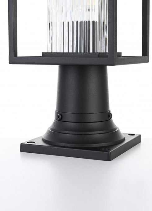 Elegant Lighting Dover 7 inch Outdoor Pendant in Black Model: OD302P15BK