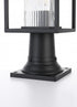 Elegant Lighting Dover 7 inch Outdoor Pendant in Black Model: OD302P15BK