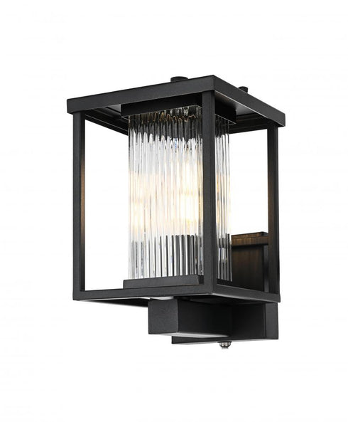 Elegant Lighting Dover 7 inch Outdoor Pendant in Black Model: OD302W12BK