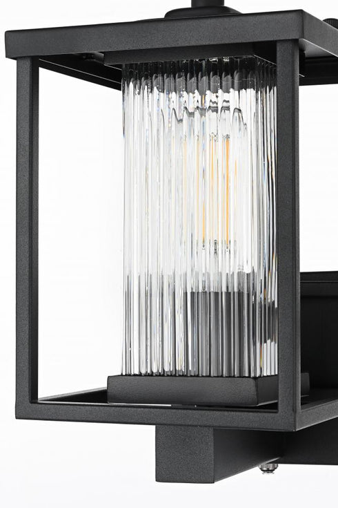 Elegant Lighting Dover 7 inch Outdoor Pendant in Black Model: OD302W12BK