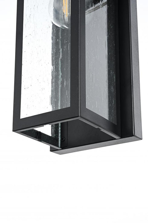 Elegant Lighting Dunton 7 inch Outdoor Pendant in Black Model: OD362W16BK