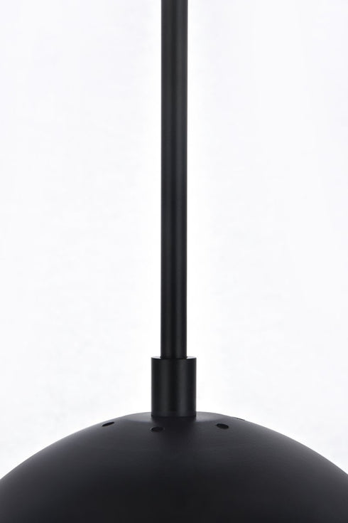 Elegant Lighting Eclipse 1 Light Black plug in pendant With Clear Glass in Black and Clear Finish Model: LDPG6027BK