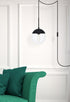 Elegant Lighting Eclipse 1 Light Black plug in pendant With Clear Glass in Black and Clear Finish Model: LDPG6027BK
