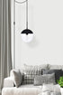 Elegant Lighting Eclipse 1 Light Black plug in pendant With Clear Glass in Black and Clear Finish Model: LDPG6033BK