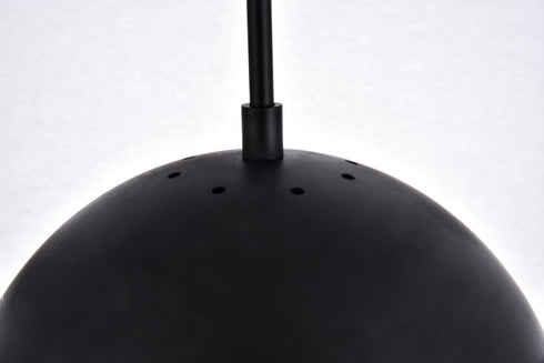 Elegant Lighting Eclipse 1 Light Black plug in pendant With Clear Glass in Black and Clear Finish Model: LDPG6033BK