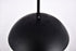 Elegant Lighting Eclipse 1 Light Black plug in pendant With Frosted White Glass in Black and Frosted White Finish Model: LDPG6032BK