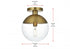 Elegant Lighting Eclipse 10 inch Flush Mount Clear Shade in Chrome in Satin Gold and Clear Finish Model: LD6063SG